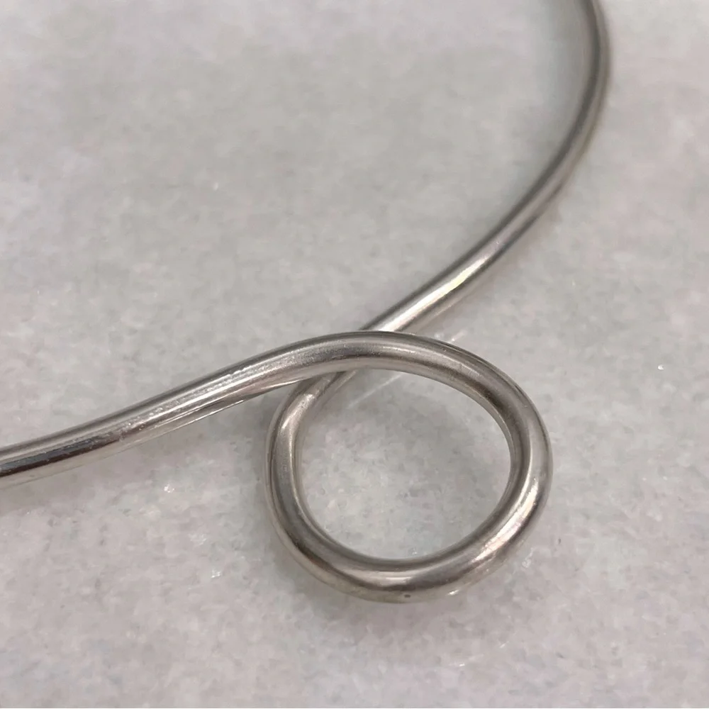 Sterling Silver Turquoise Large Pendant with Loop Choker - Picture 11 of 16